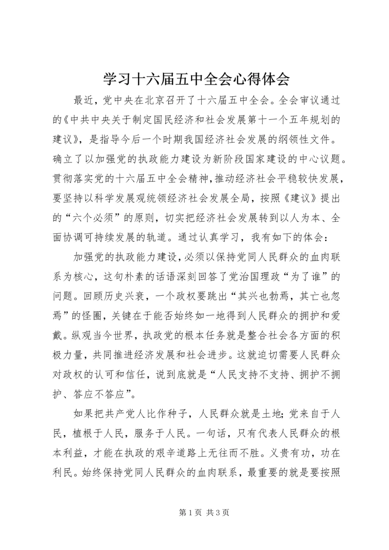 学习十六届五中全会心得体会 (9).docx