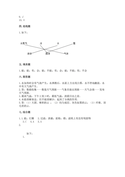 教科版三年级上册科学《期末测试卷》含答案【精练】.docx
