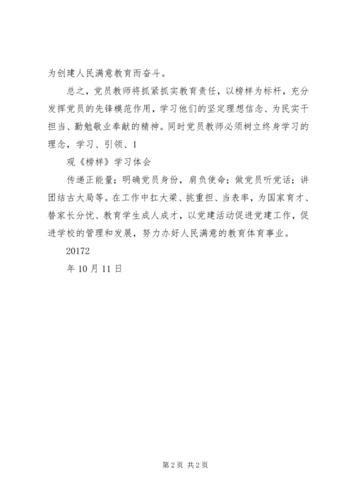 观《榜样》学习体会.docx