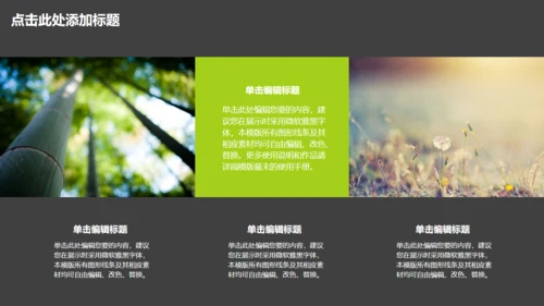 美丽乡村建设汇报扁平化卡通通用PPT模板