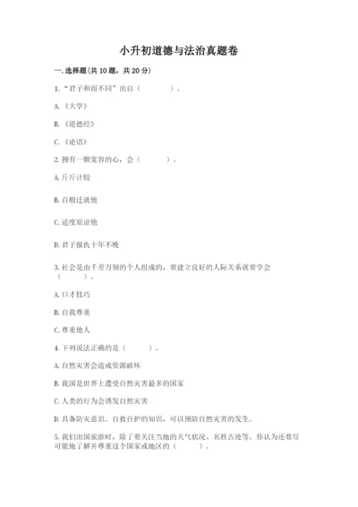 小升初道德与法治真题卷附答案【典型题】.docx