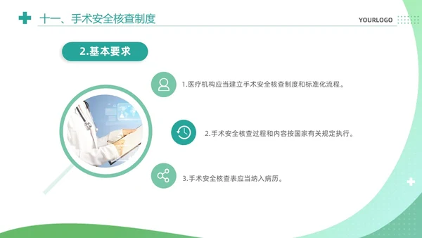绿色清新简约医疗质量安全核心制度培训课件PPT
