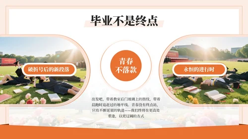 橙色系毕业季PPT模版