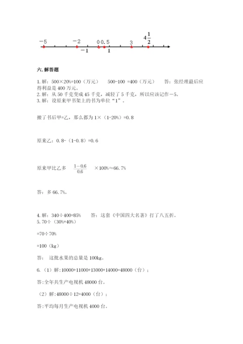 冀教版小学六年级下册数学期末综合素养测试卷（全优）.docx