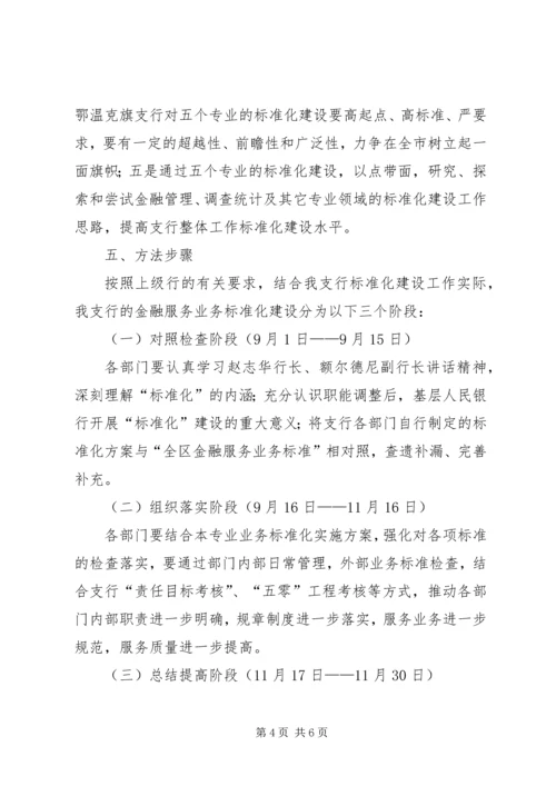 银行标准化管理实施方案 (4).docx