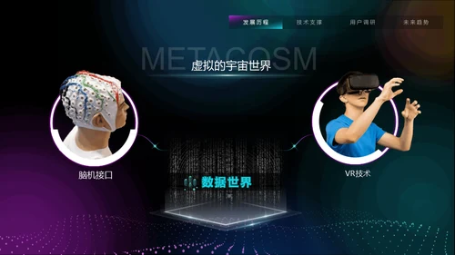VR元宇宙互联网用户分析报告通用PPT模板