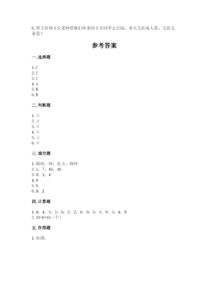 人教版一年级上册数学期末测试卷【考点提分】.docx