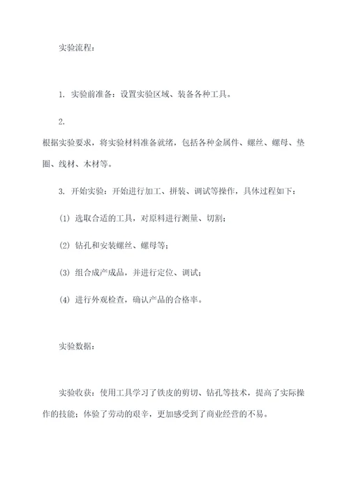 劳动课实验报告