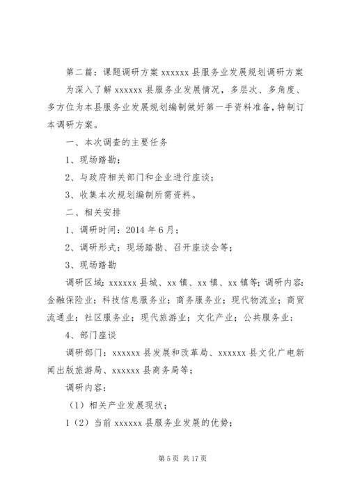 课题调研方案(精).docx