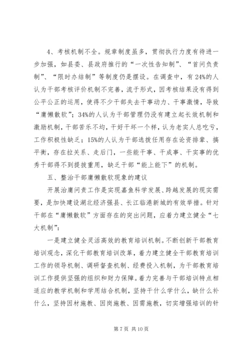 县教育局关于治庸问责工作专题调研报告材料.docx