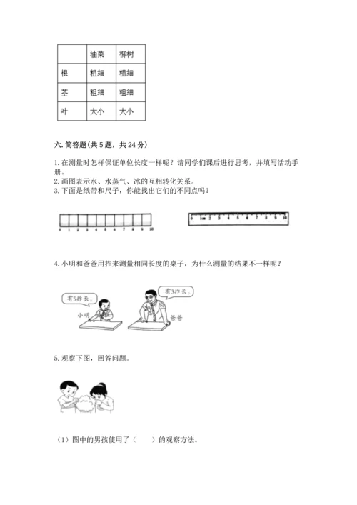 教科版科学一年级上册期末测试卷及参考答案ab卷.docx