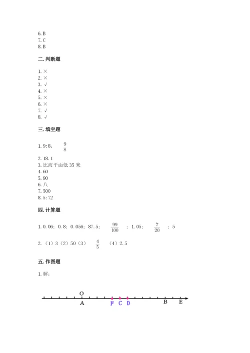 小升初六年级期末试卷附答案（实用）.docx