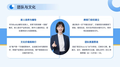 蓝色简约风转正答辩PPT模板