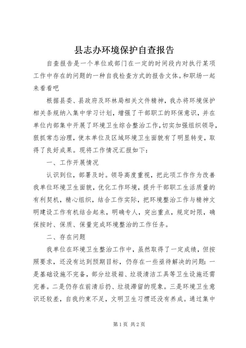 县志办环境保护自查报告.docx