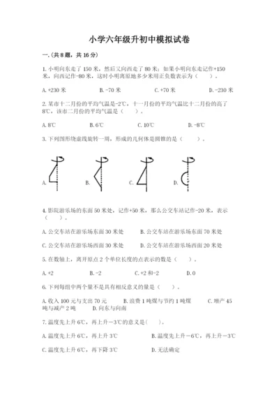 小学六年级升初中模拟试卷精品（易错题）.docx