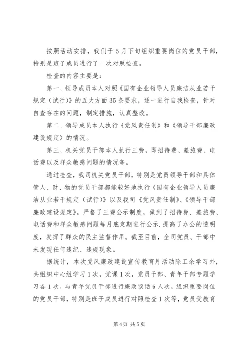 党风廉政教育月活动总结.docx