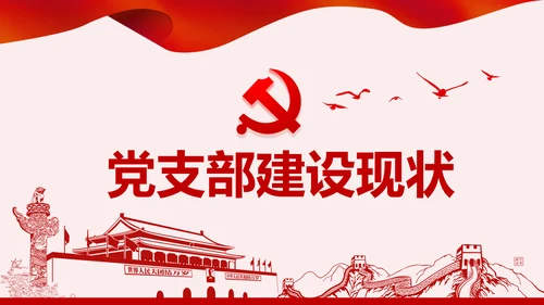 党政机关基层党支部党建工作报告述职述廉PPT