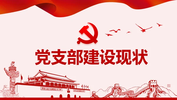 党政机关基层党支部党建工作报告述职述廉PPT