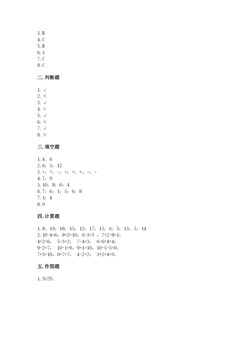人教版一年级上册数学期末考试试卷带答案（b卷）.docx