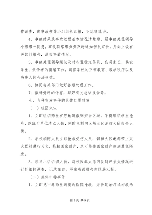 龙头小学突发事故应急处置预案.docx