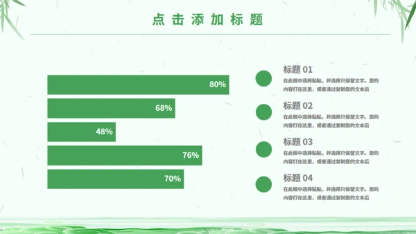 绿意中国风端午节习俗介绍通用PPT模板