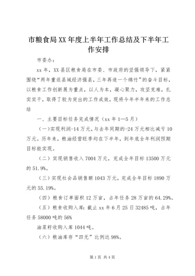 市粮食局XX年度上半年工作总结及下半年工作安排 (2).docx