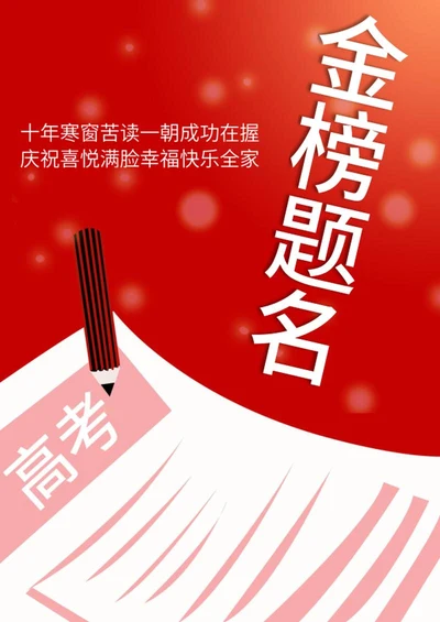 高考金榜题名战报宣传word模板