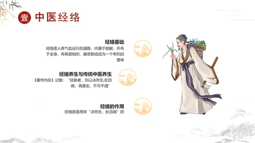 传统中国风中医经络养生PPT课件