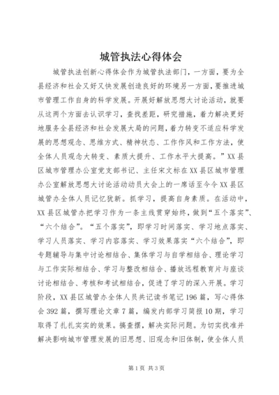 城管执法心得体会 (3).docx