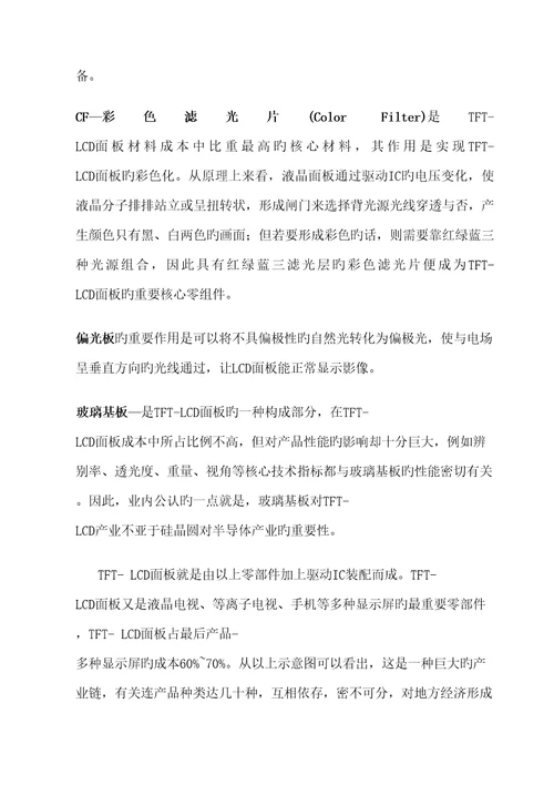 TFTLCD玻璃基板专项项目的分析报告