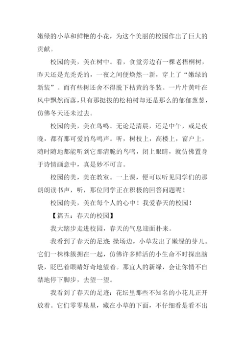 春天的校园作文大全.docx
