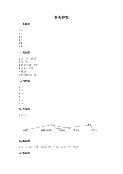 教科版小学科学一年级下册期末测试卷（培优）.docx