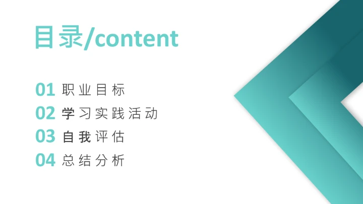 绿色商务汉语言文学专业大学生职业生涯规划发展展示PPT模版