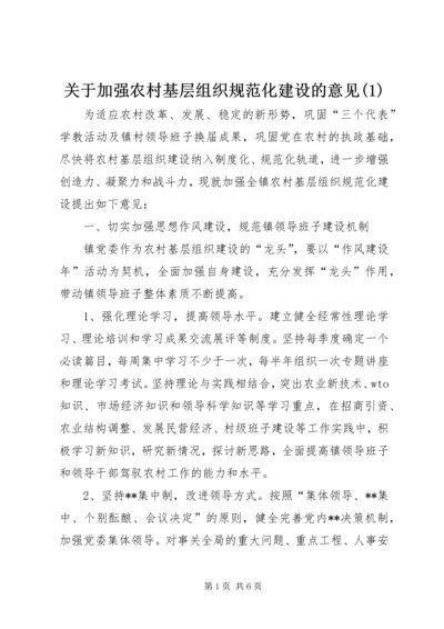 关于加强农村基层组织规范化建设的意见(1).docx