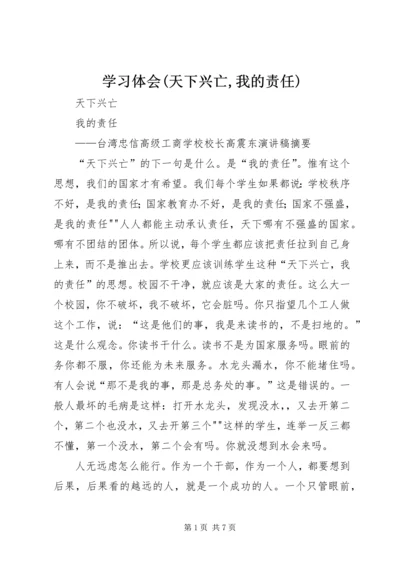 学习体会(天下兴亡,我的责任) (3).docx