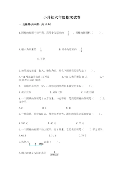 小升初六年级期末试卷（考点提分）.docx