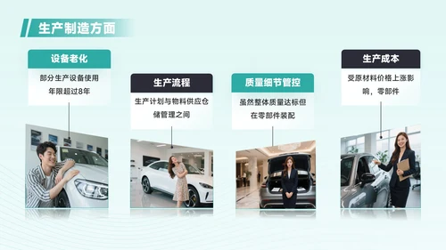 青色商务风汽车企业员工年中总结PPT模板