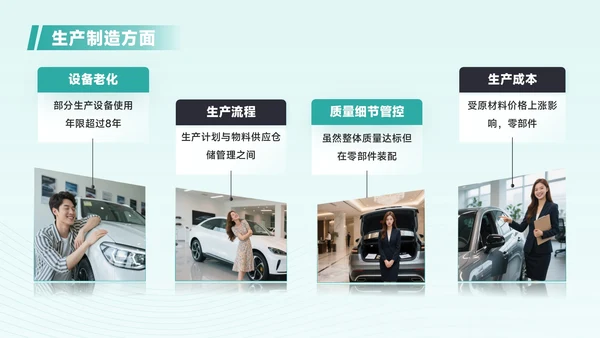 青色商务风汽车企业员工年中总结PPT模板
