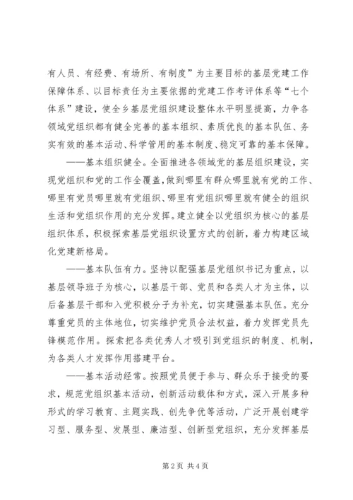 乡镇基层党组织“五个基本”建设的实施意见.docx