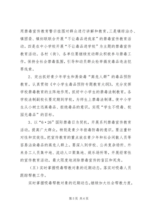 镇禁毒工作实施方案.docx