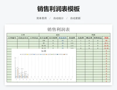 销售利润表模板
