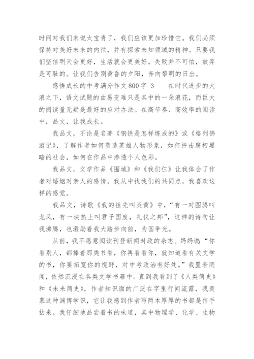 感悟成长的中考满分作文800字.docx