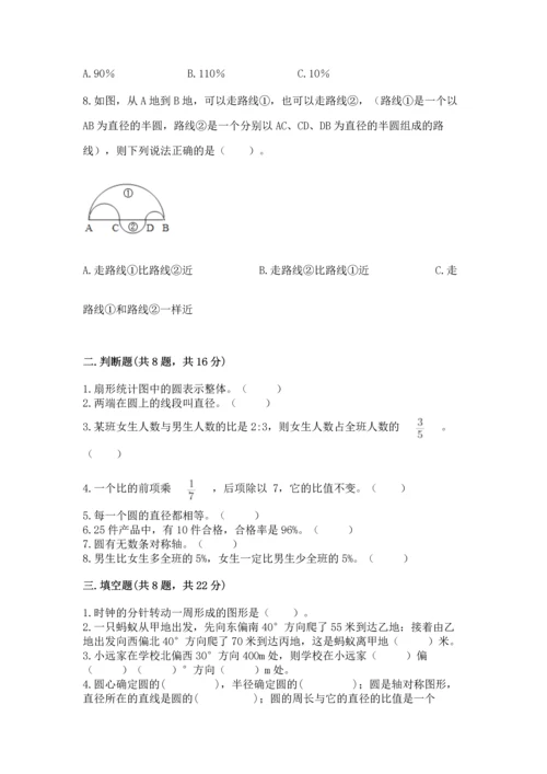 小学数学六年级上册期末考试卷精品【夺分金卷】.docx