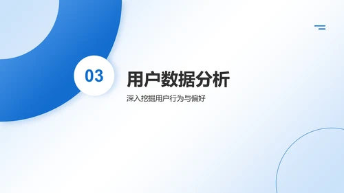 蓝色简约风互联网行业数据可视化报告PPT模板