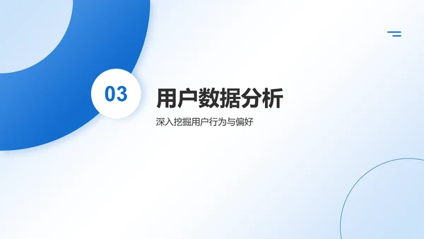 蓝色简约风互联网行业数据可视化报告PPT模板