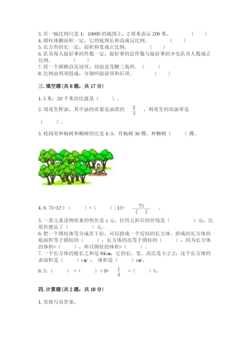 六年级下册数学期末测试卷附完整答案（精品）.docx