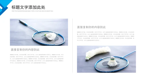 羽毛球比赛协会教学生产企业总结PPT模板