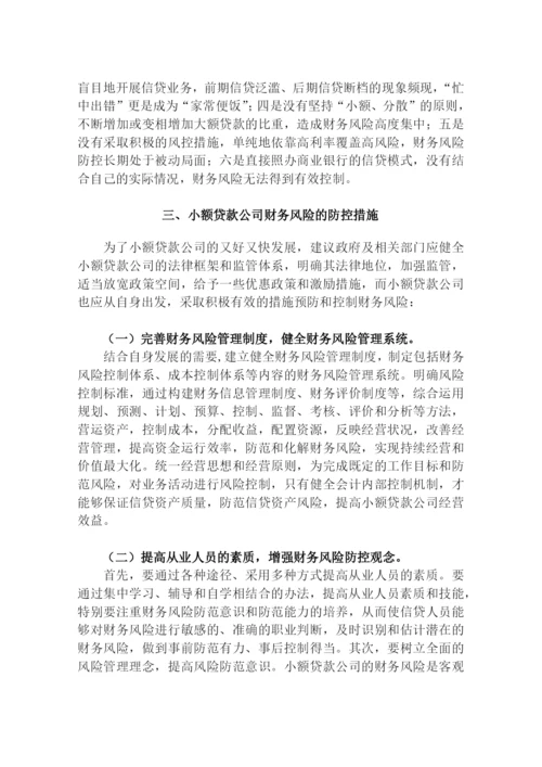 我国小额贷款公司财务风险探讨--毕业论文设计.docx