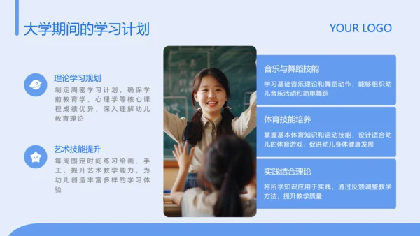 蓝色简约风大学生职业发展规划PPT
