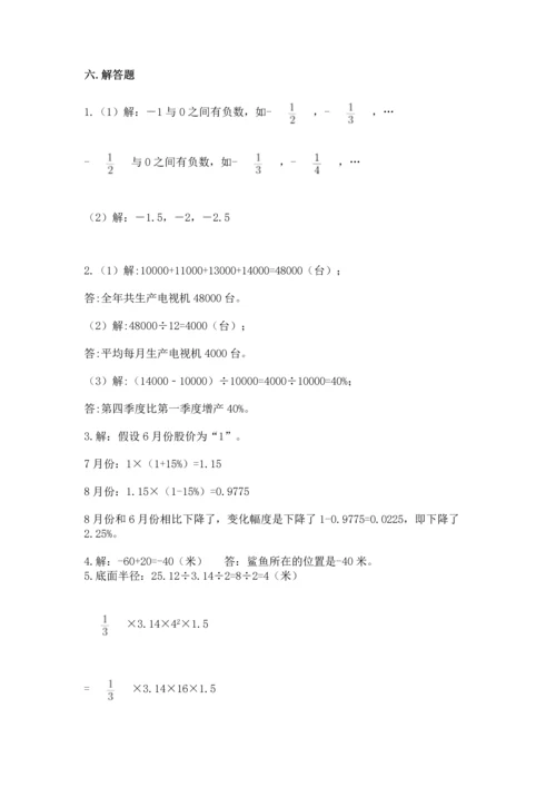 六年级下册数学《期末测试卷》精品【夺冠系列】.docx